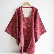 日本製和風紋理布紫紅色挺版古著羽織道行和服外套