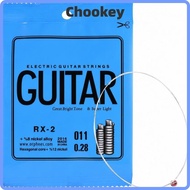 CHOOKMY 10PCS Single String Replacement, RX-2 Model Silver Electric Guitar String, Durable Carbon St