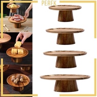 [Perfk] Wooden Cake Stand, Serving Platter, Wooden Cake Stand for Dessert, Wedding