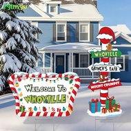 [fglmgu] Xmas Yard Sign Ornament Creative Vivid Yard Art Christmas Decoration Christmas Road Sign fo