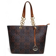 LOEM bbrown monogrammed shoulder Bag handbag tote signature Designer inspired