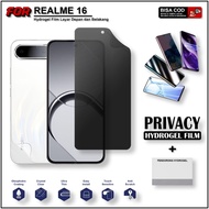 LAYAR Anti-Scratch Hydrogel Screen Anti-Spy Realme 16 16 Pro 16 Pro Plus Full Screen Screen Protecto