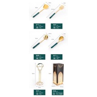 BEST PERALATAN MASAK LENGKAP 6 SET IN 1 EMAS ELEGAN MEWAH/ SPATULA CENTONG SOUP LENGKAP DENGAN RACK