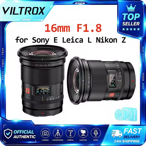 VILTROX 16mm F1.8 Ultra Wide Angle Full Frame Large Aperture Auto Focus Lens With LCD Screen For Son