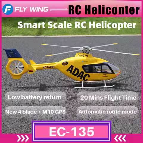 FLYWING EC135 ACE RC Helicopter EC135 scale helicopter 6CH 470 size rc helicopters 4 blades EC135 Ye