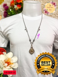 สร้อยคอสแตนเลสแท้100% สร้อยพระ ลายผ่าหวาย ขนาด 4.0มิล รหัส BDP-01 แต่งด้วยอะไหล่สแตนเลสแท้ ห้อยพระ 3