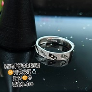 Fashion Flat 999 Pure Silver Adjustable Ring Men Women Can Be Wide with Surface 0.4cm