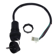 Motorcycle Ignition Switch Key with Wire 4 Pin Switch Key Motorcycle Replacement Parts for 50cc 70cc