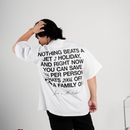SCA - Jet 2 Holiday Oversized Tee | Heavy Weight | Oversize T-SHIRT | Men's White T-Shirt | Graphic 