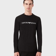 Original Armani Exchange EA7 casual round neck slim men long sleeve bottoming shirt Baju-T lelaki be