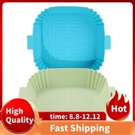 2 Pcs Silicone Air Fryer Liners Air Fryer Pots Basket Non Stick Baking Pan Oven Air Fryer Accessories