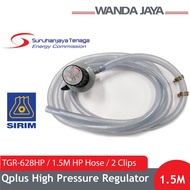 Qplus High Pressure Regulator + 1.5M HP Hose + 2 Clips (TGR-628HP)
