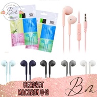 Macaron U19 Headset Macaron Extra Bass Handsfree Earphone