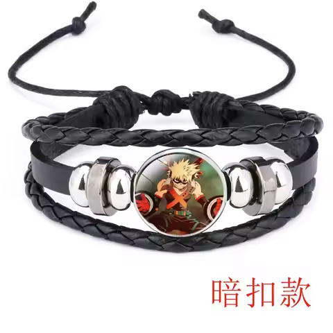 My Hero Academia Charm mha Bracelets Handmade Enamel Pendant Cartoon Bracelet Jewelry Accessories fo