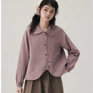 【READY STOCK AT Johor】CherryShop⭐Japanese loose irregular long-sleeved shirt