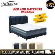 Living Mall Leather Divan Bed frame With 13" Pillow Top Extra Firm Mattress - All Sizes Available.