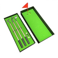 Mainan Golf Mini Pena Set Desktop Stick Mat Golf Mini Pulpen Gel