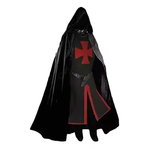 3'x,4'f\6/5;e,8\v,5/S-4XL Mens Medieval Crusader Knights Templar Tunic Cosplay Costumes Renaissance 