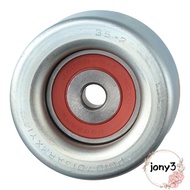 JONY 1pc 16604-31010 Idler Pulley, 7x7x3.2cm(2.76x2.76x1.26in) Silver Drive Belt Idler Pulley, Car R