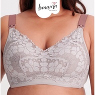 Bmama Plus Size Lace Wireless Nursing Bra | Purple | XXXL/44 Size