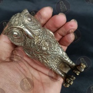 Yellow Owl Statue Made of Full Brass