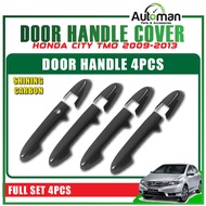 Door Bowl Handle Cover Honda City TMO 2009 - 2013 Protector Guard Chrome Carbon Black Accessories