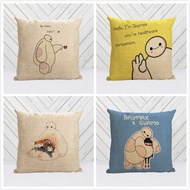 Cartoon White Flax Pillow Pillow Car and Sofa Seat Cushion Office Lumbar Cushion Birthday Gift Cushion