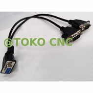 Cable DB9 Female to 2 DB9 Male Serial Rs232 Splitter 9pin Cable 9 pin