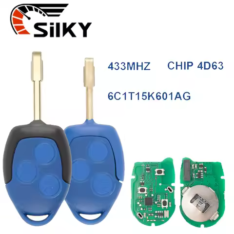 SilKY P/N: 6C1T15K601AG 3 Button 433Mhz 4D63 Chip Remote Car Key For Ford Transit WM VM 2006-2014 P/