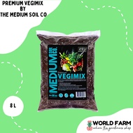 Premium Vegimix, by The Medium Soil Co., Vegetable Potting Mix / Veggie Soil (Approx. 2.2kg) 8L