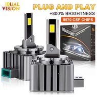 Dualvision D1S D3S LED D2S Canbus Headlight Bulbs 30000LM D4S D8S D1R D2R D3R D4R 9570 CSP Chip 6000