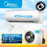 (Klang Valley) Midea 2.0HP 2.5HP Inverter Aircond BLANC Series MSMA Air Conditioner Wall Mounted Split R410a