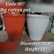 big rattan pots