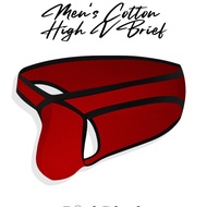 Men's Brief : Cotton High V Brief with 3D Pouch (Adannu AD7212)