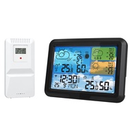 5.3" Color Smart Tuya WiFi Weather Station Wireless Temperature Humidity Monitor Calandar Alarm 3 Da