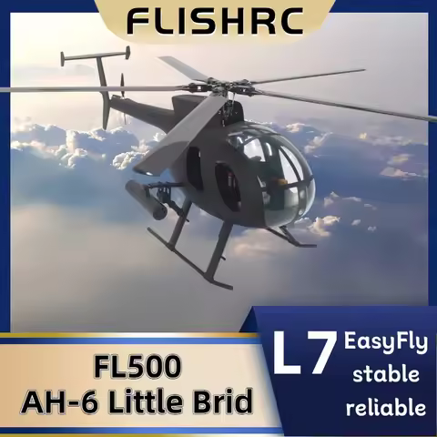 FL500 AH-6 Little Bird 500 Size Scale GPS RC Helicopter