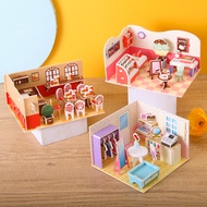 Mini 3D Doll House Puzzle Children's Toy Miniature Paper Doll House