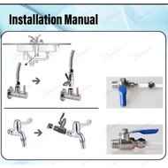 WOW HOZUI Raslok Kestella Water Filter Purifier GRADE A 1/4" X 1/2" T Way Water Tap Diverter Valve A