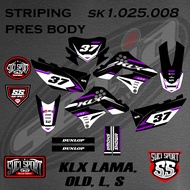 DECAL STRIPING STICKER KLX 150 L, S, OLD, KLX 150 OLD, 2009-2015, kawasaki, (SK1.025.008) sticker mo