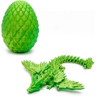3D Printed Dragon with Wings and Egg, Surprise 3D Printed Egg with Flying Dragon Inside, 3D Printed 