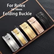 16/18mm Stainless Steel Folding Buckle for Rolex GMT Daytona Submariner GMT Watch Band Diving Waterp