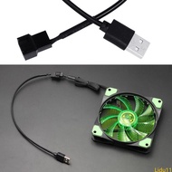 Lidu11 USB to 4 Pin for Case Fan Cable Power Adapter Cord 30CM 11 8in