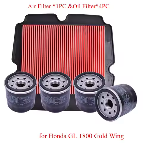 Motorcycle Air Filter 17210-MCA-003 Oil Filter 15410-MCJ-000 Kit for Honda GL 1800 Gold Wing GL1800B