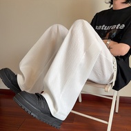 Ready Stock Fast Shipping 2026 Spring New Style Inner View Straight Bark Wrinkle Trousers M-5XL HK26