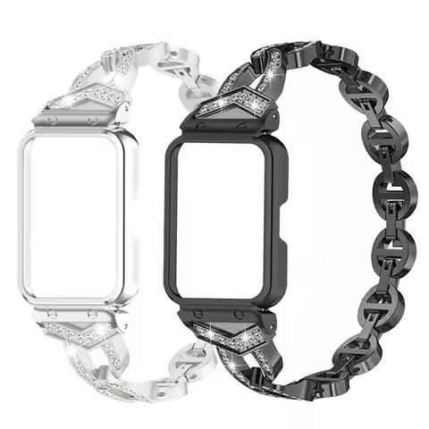 For Samsung Galaxy Fit 3 Metal Strap Case Protector for samsung galaxy fit 3 Diamond link Bracelet G
