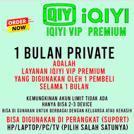 IQIYI VIP PREMIUM SHARING & PRIVATE 1-12 SHERING BULAN FULL GARANSI