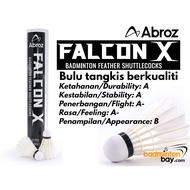 Abroz Falcon X Badminton Shuttlecock Fast Speed 79 / 3 Feather Shuttle Best Branded Bulu Tangkis