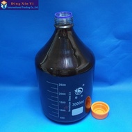 3000ML Botol Reagen Kaca Amber dengan Tutup Ulir Tebal Dinding Botol