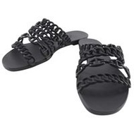 二手 Hermès Chaine d'Ancre 女士黑色橡膠涼鞋