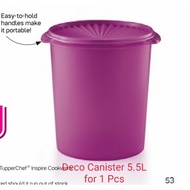 TUPPERWARE DECO CANISTER 5.5L